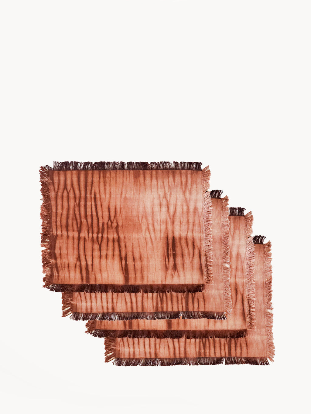 Tie Dye Cotton Placemat - Brown (Set of 4) in - photo