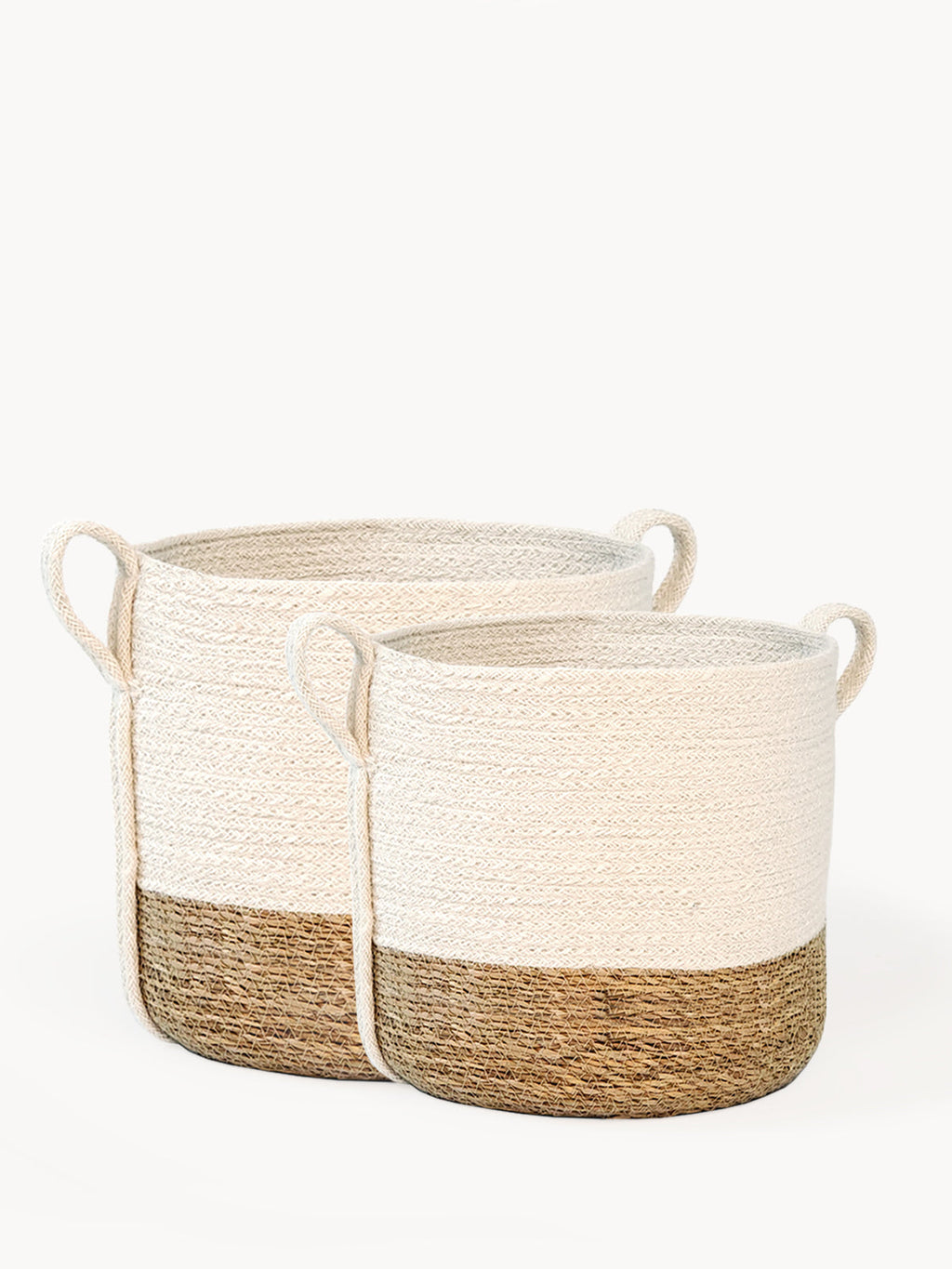 Savar Basket with Side Handle in Set of 2 - STORAGE photo