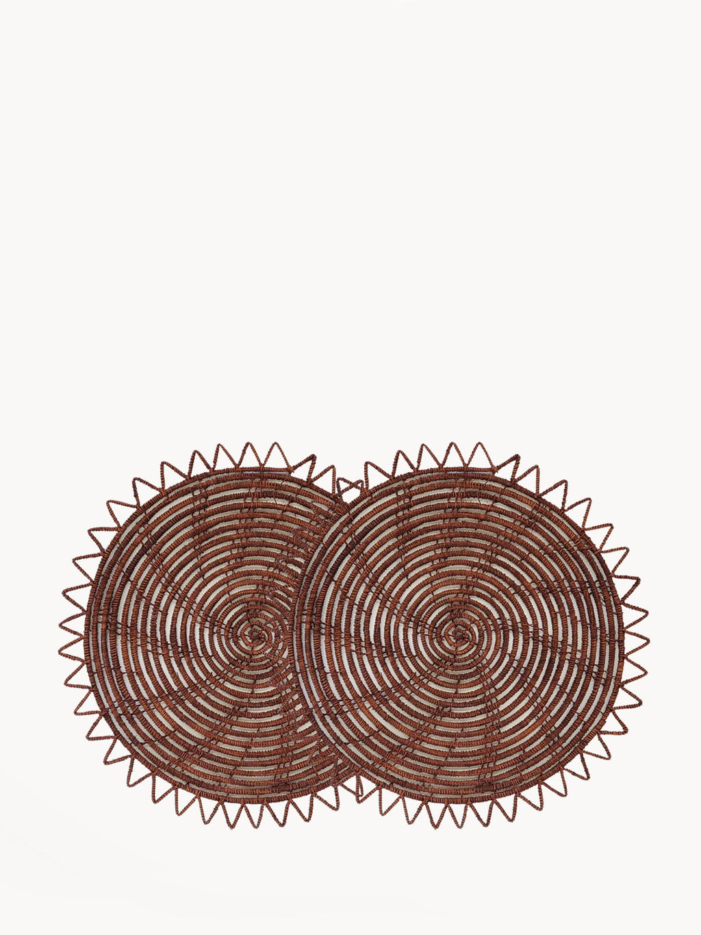 Surya Woven Palm Fiber Placemat - Brown (Set of 2) in - photo
