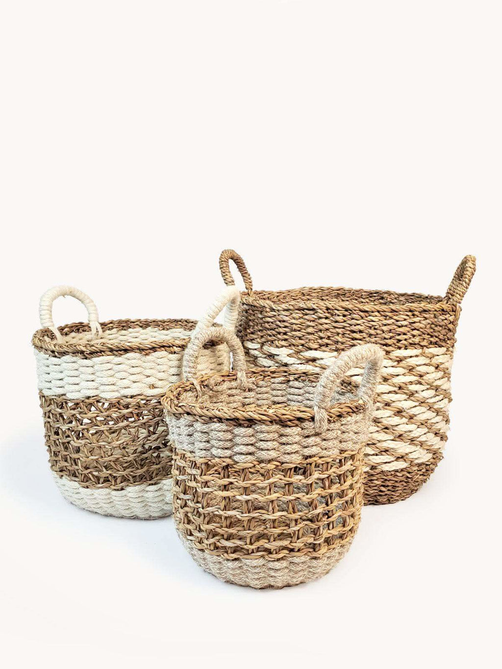 Ula Mesh Basket - Natural in Set of 3 - STORAGE photo
