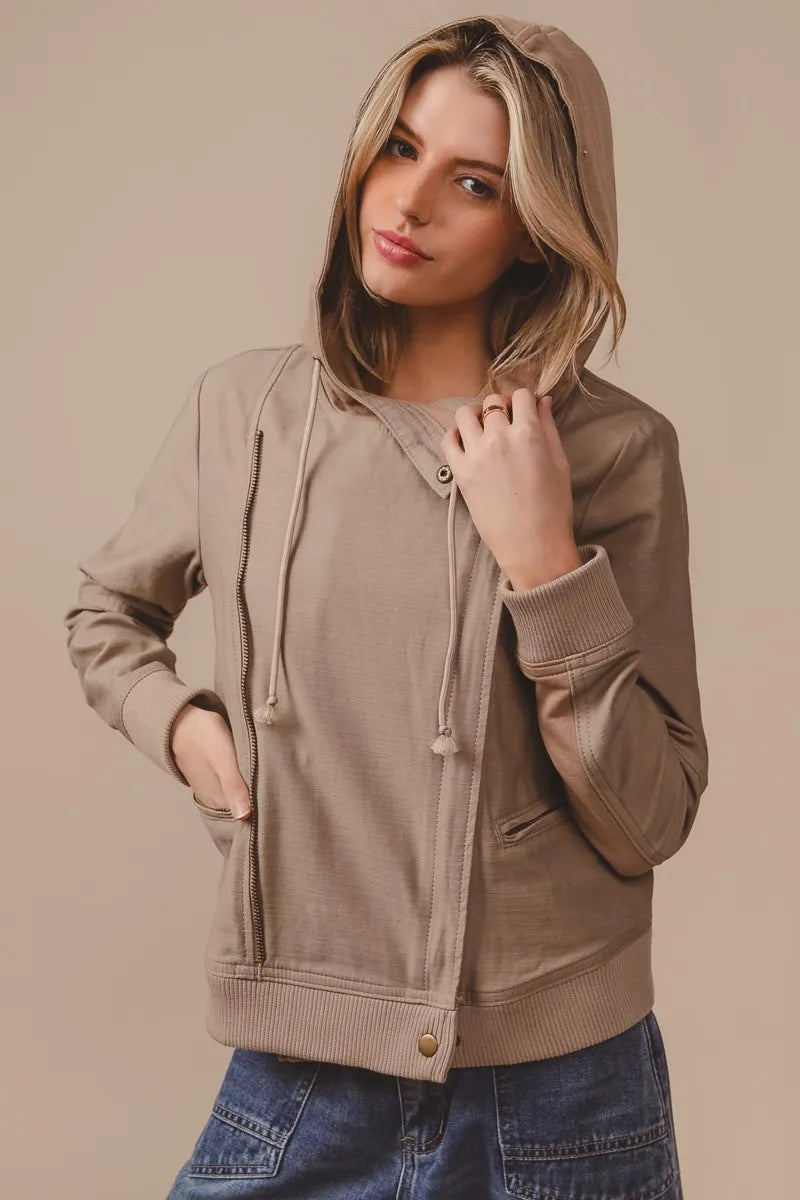 BiBi Textured Woven Rider Jacket in - photo