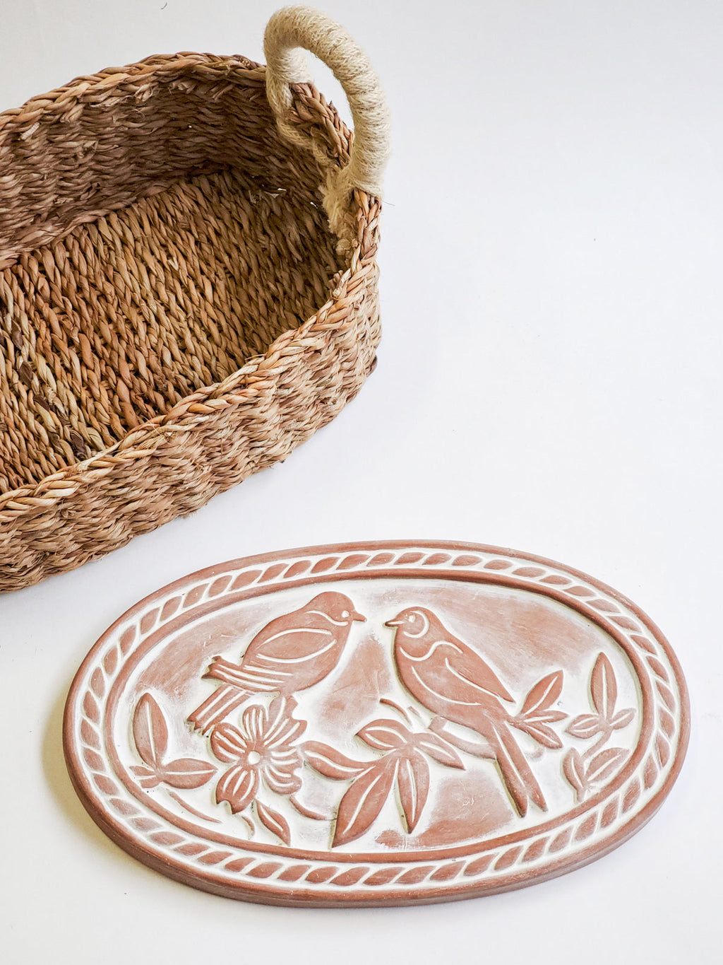 Bread Warmer & Basket - Lovebirds Oval in - KITCHEN photo