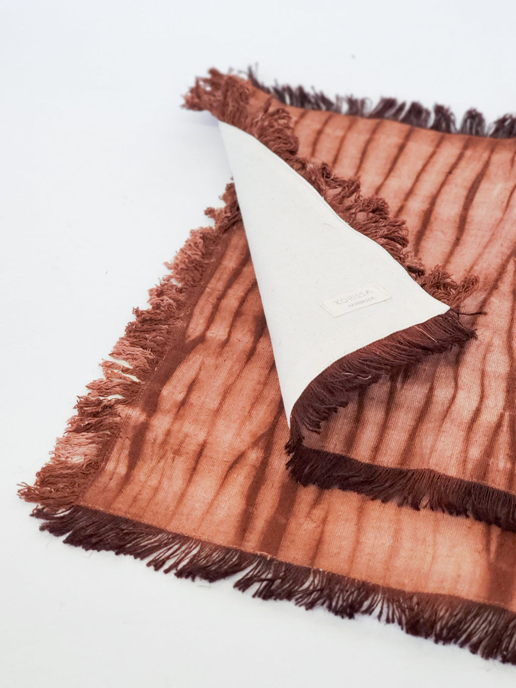 Tie Dye Cotton Placemat - Brown (Set of 4) in - photo