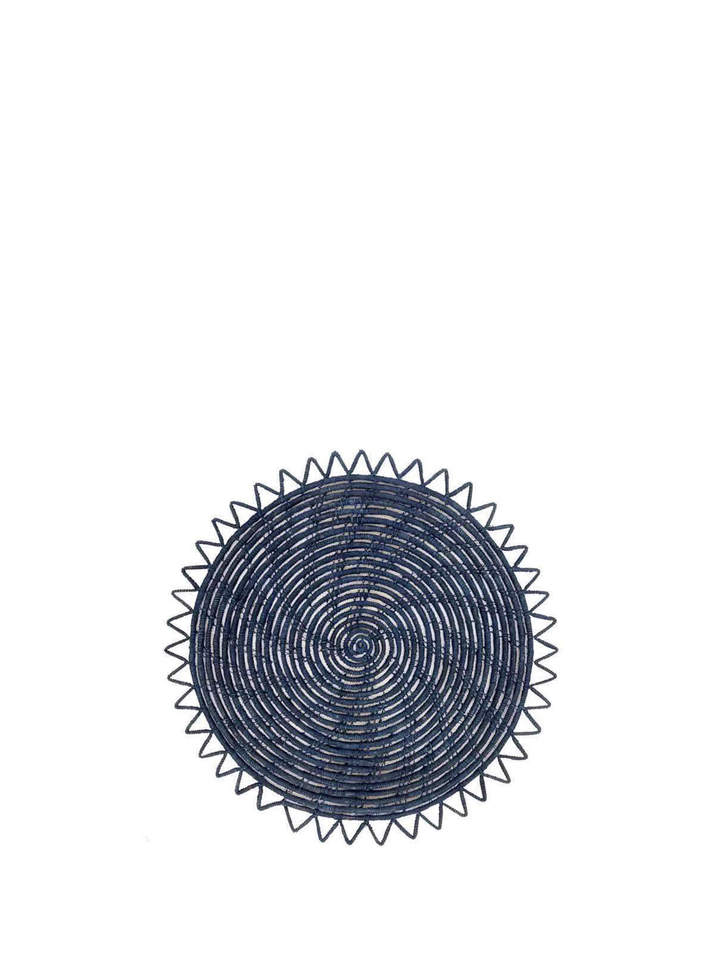 Surya Woven Palm Fiber Placemat - Indigo Blue (Set of 2) in - photo