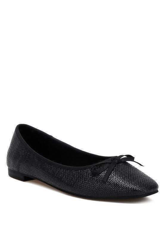 Rag & Co Paper Rings Raffia Ballet Flats - SwagglyLife Home & Fashion