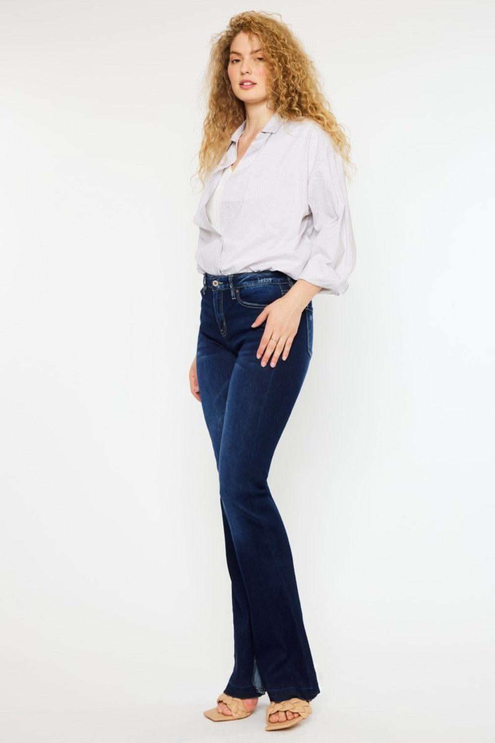 Kancan Mid Rise Slim Flare Jeans in - Jeans photo