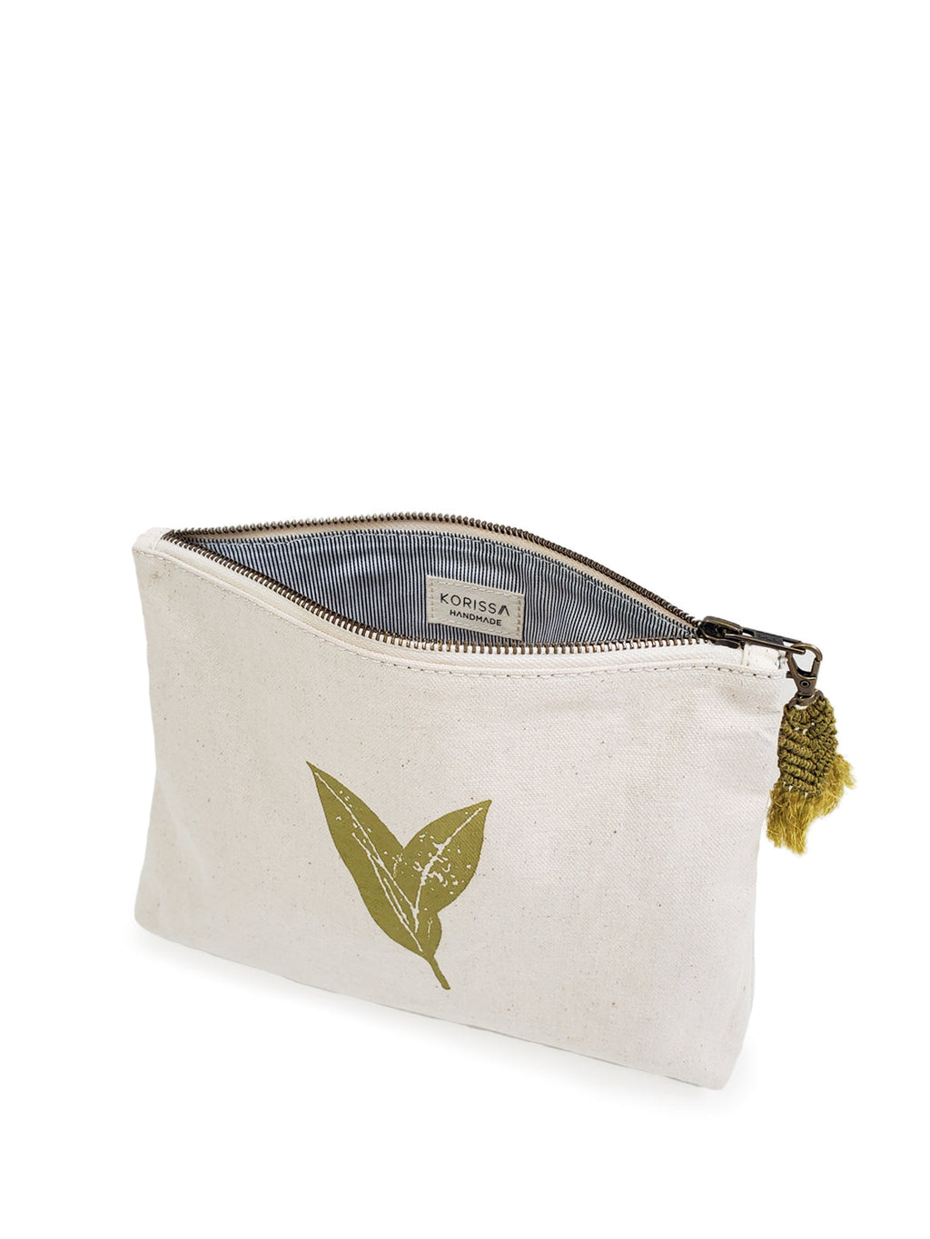 Hand Screen Printed Cotton Canvas Pouch - Nature in - Handbag & Wallet Accessories photo