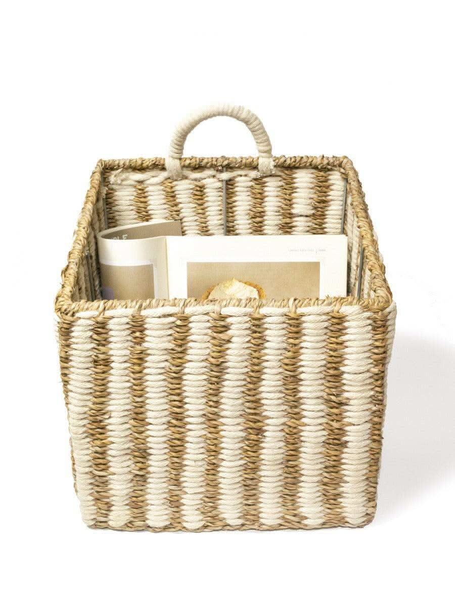 Ula Square Basket in Ula-Stripe - STORAGE photo