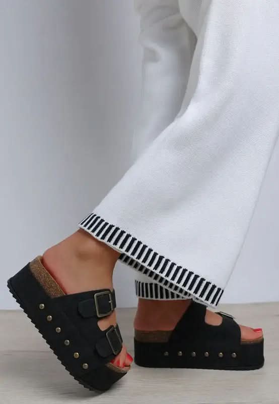 Impala Studded Faux Leather Slip Ons in - photo