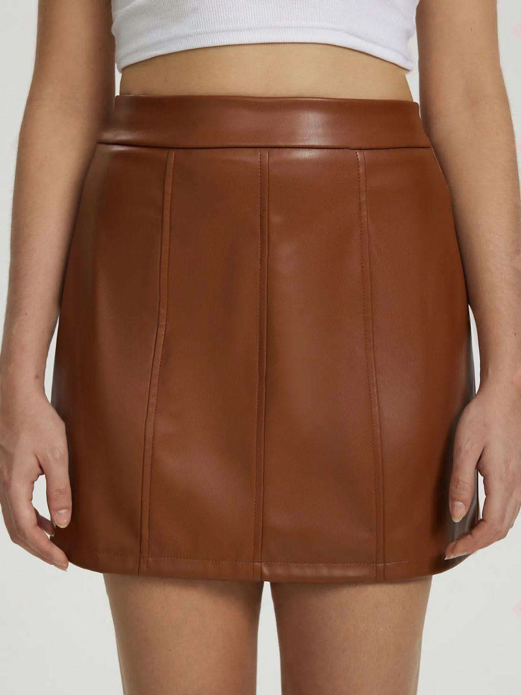 Mini Skirt with Zipper - SwagglyLife Home & Fashion