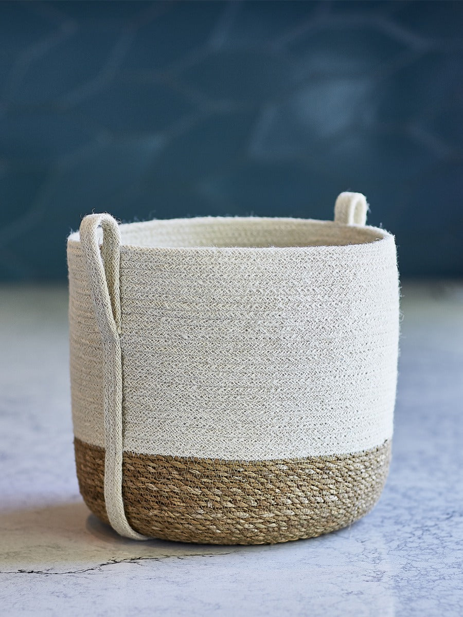 Savar Basket with Side Handle in - STORAGE photo