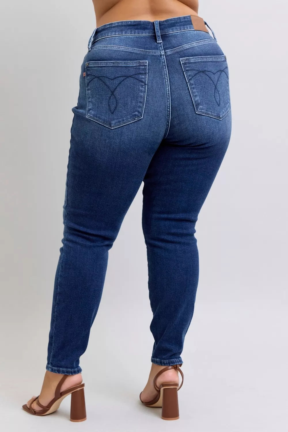 Judy Blue Full Size Washed Thermal Skinny Jeans Plus Size in - photo