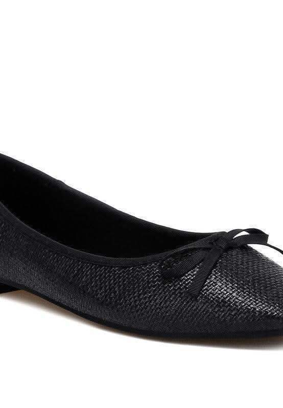 Rag & Co Paper Rings Raffia Ballet Flats - SwagglyLife Home & Fashion
