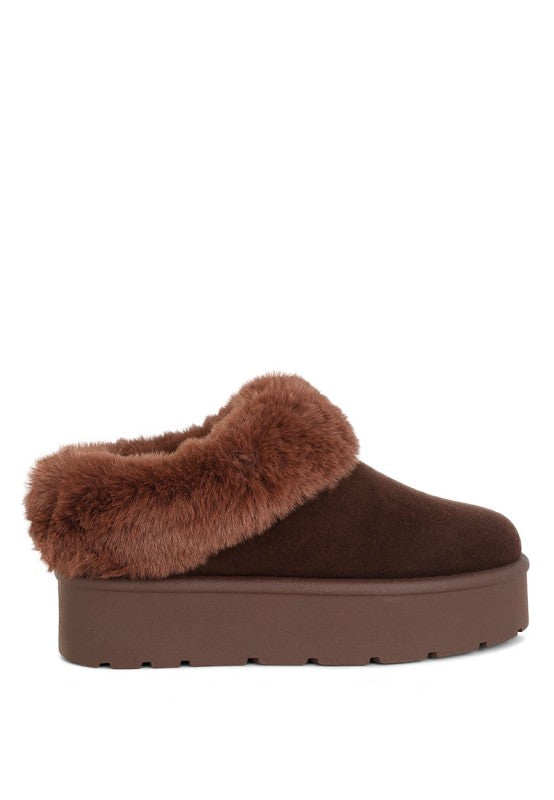 Aniso Faux Fur Slip On Snow Boots in - photo