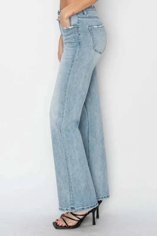 RISEN Full Size High Rise Straight Jeans Plus Size in - photo