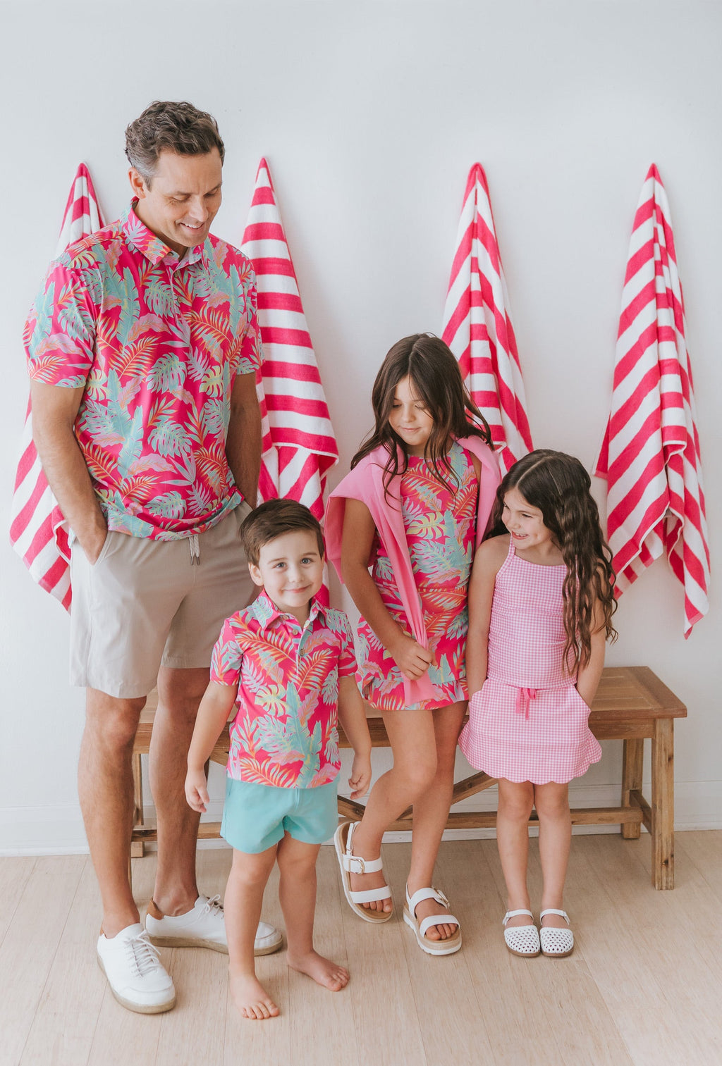 Malibu Pink Gingham Scallop Athletic Set in - Skirts photo