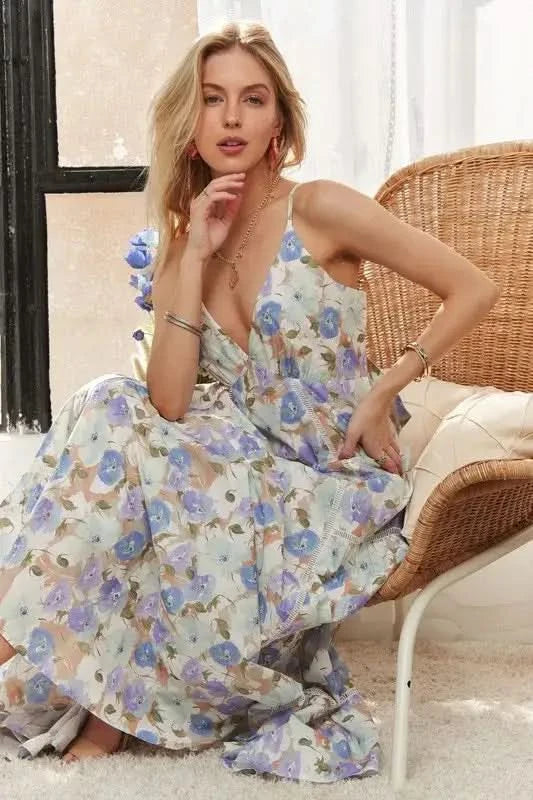ADORA Bow Back Floral Cami Dress in - photo