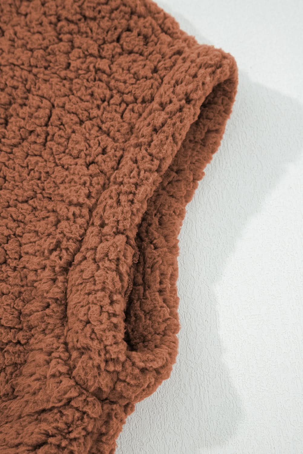 Evelyn Knot Side Plush Vest in - Vests photo