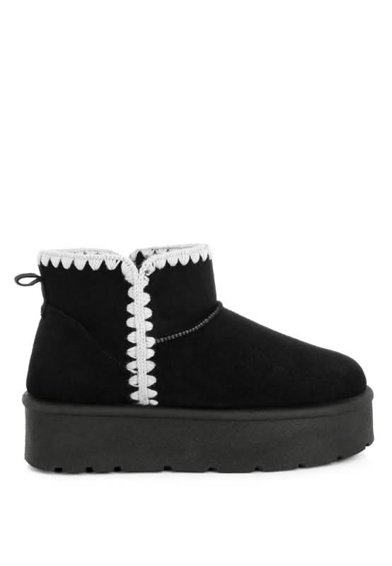 Rochas Scalloped Detail Snow Boots in - photo