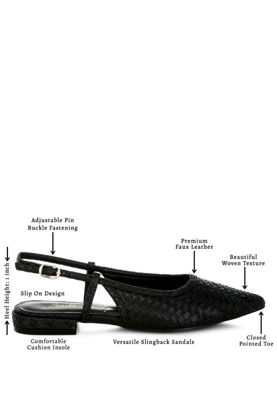 Kurina Woven Slingback Sandals in - photo