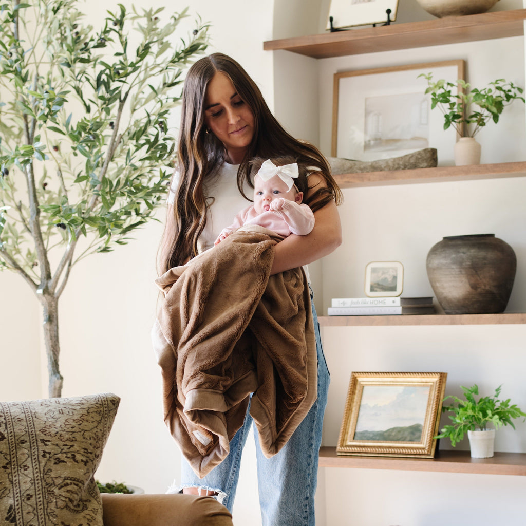 LUSH RECEIVING BLANKETS in Hazelnut - Receiving Blanket photo