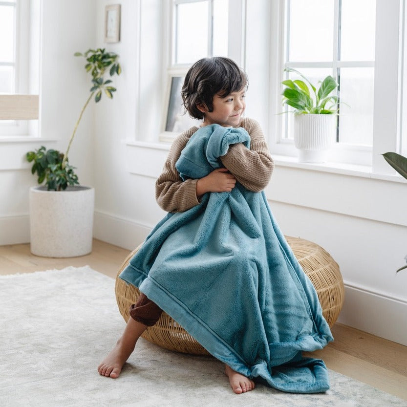 LUSH RECEIVING BLANKETS in Mineral Blue - Receiving Blanket photo