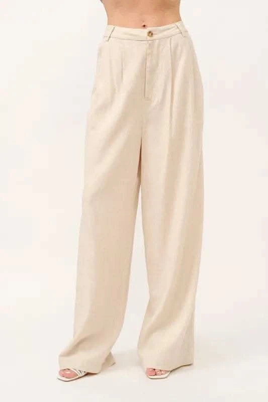 And The Why High-Rise Wide Leg Linen Blended Pants - SwagglyLife Home & Fashion And The Why High-Rise Wide Leg Linen Blended Pants - SwagglyLife Home & Fashion