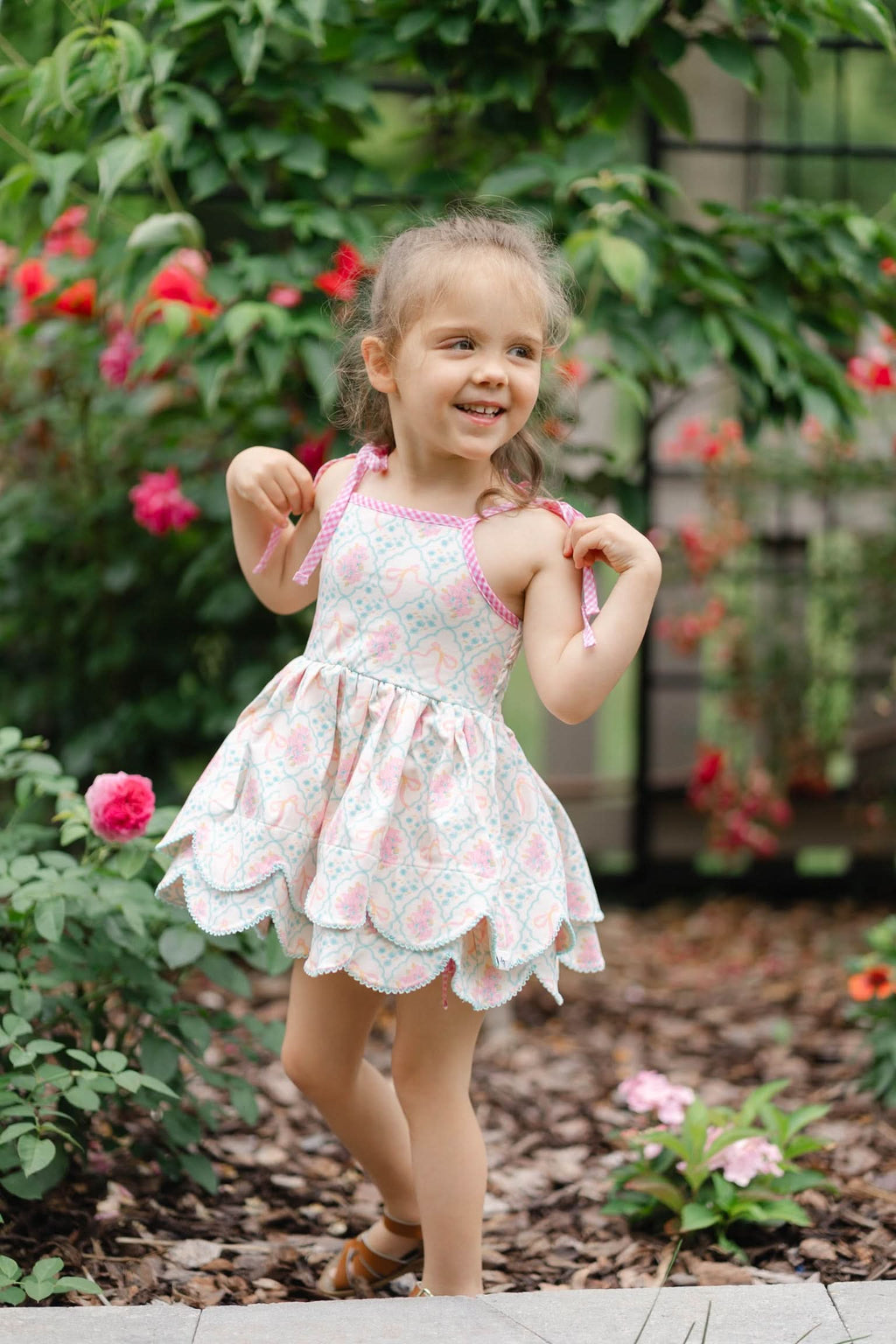 Floral Fancies Scallop Tunic Set - SwagglyLife Home & Fashion