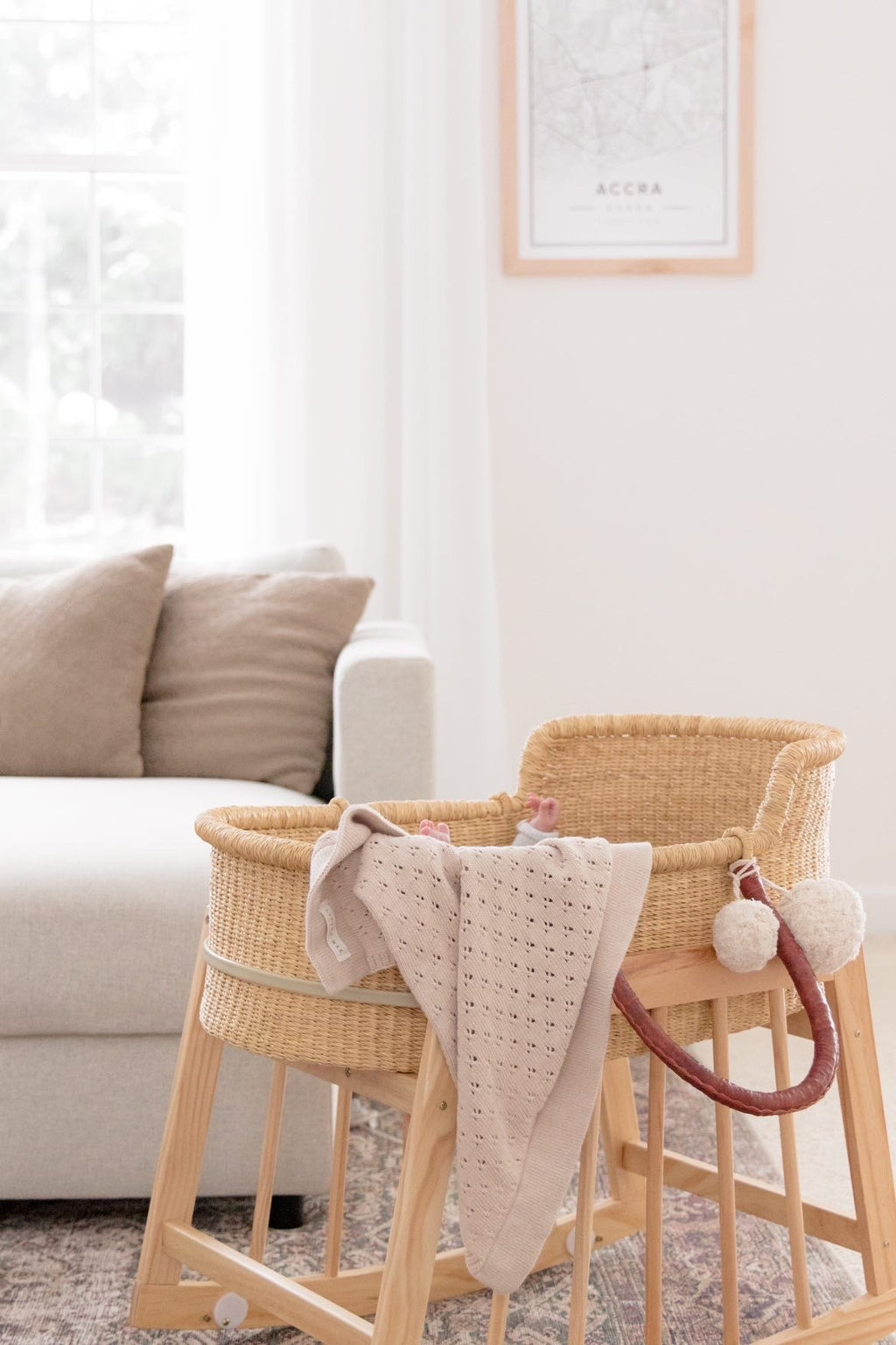 Little Mae & Co. Toffee Pointelle Knit Blanket in - photo