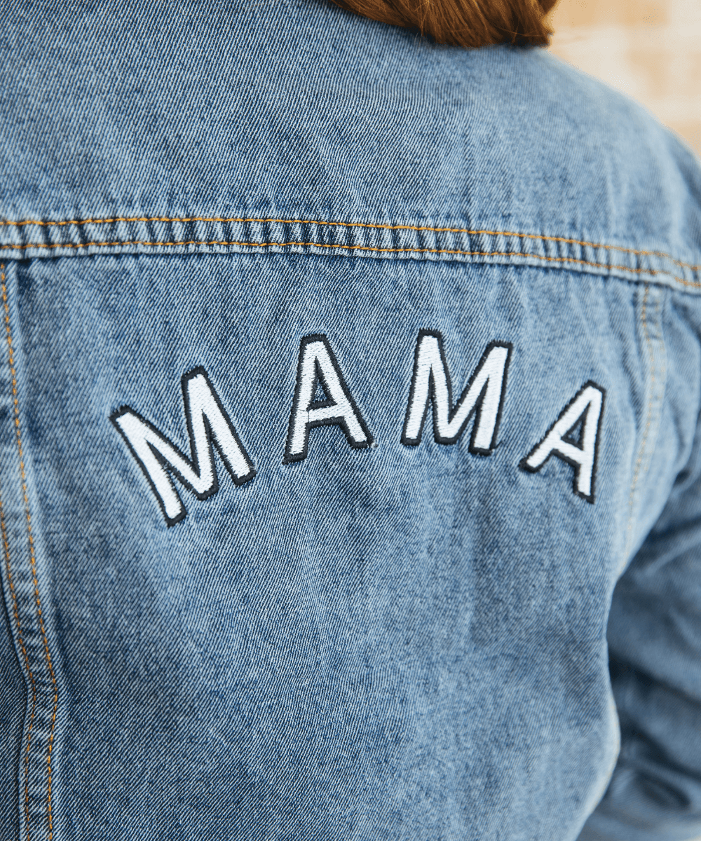 Blue Denim Mama Jacket in - Clothing photo