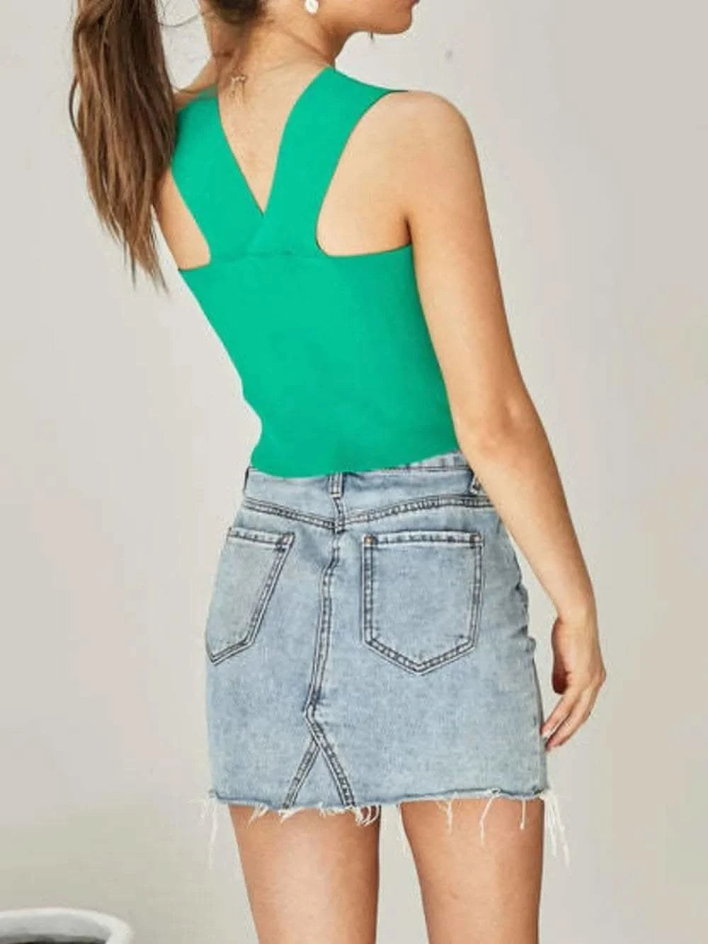 Square Neck Wide Strap Tank - SwagglyLife Home & Fashion