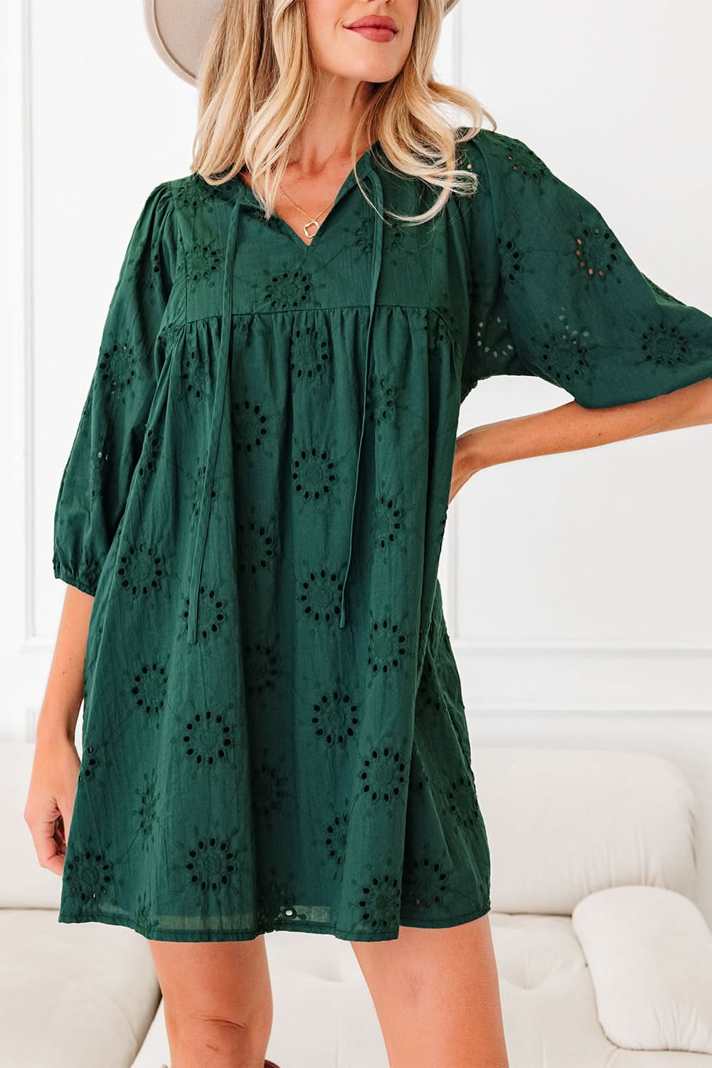 Beth Sleeve Swing Mini Dress in - Mini Dresses photo