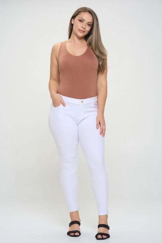 Reversible V-Neck Basic Tank Top Thong Bodysuit in - photo