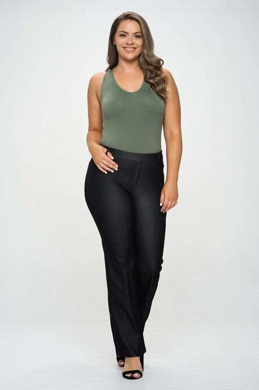 Reversible V-Neck Basic Tank Top Thong Bodysuit in - photo