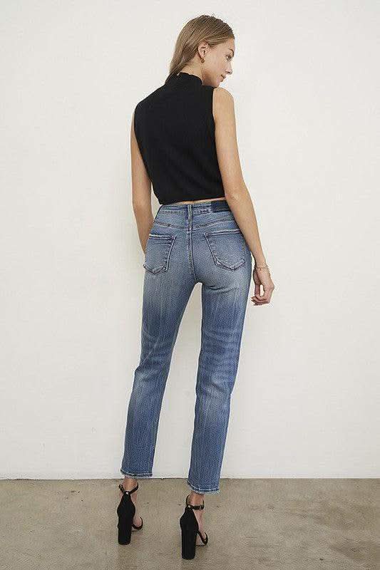 HIGH RISE GIRLFIRNED JEANS - SwagglyLife Home & Fashion