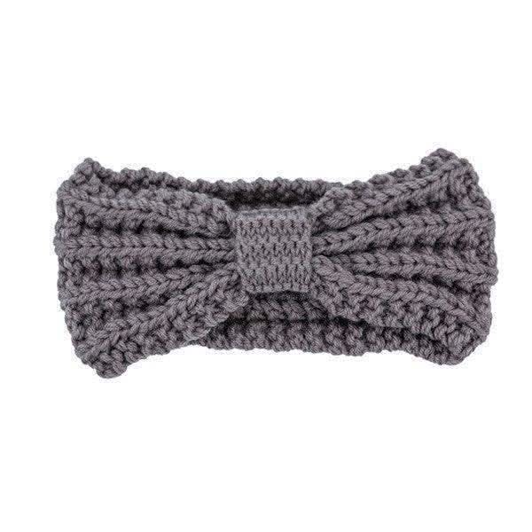 Knitted Bow Winter Headband in BDBD GREY Os - Headbands photo