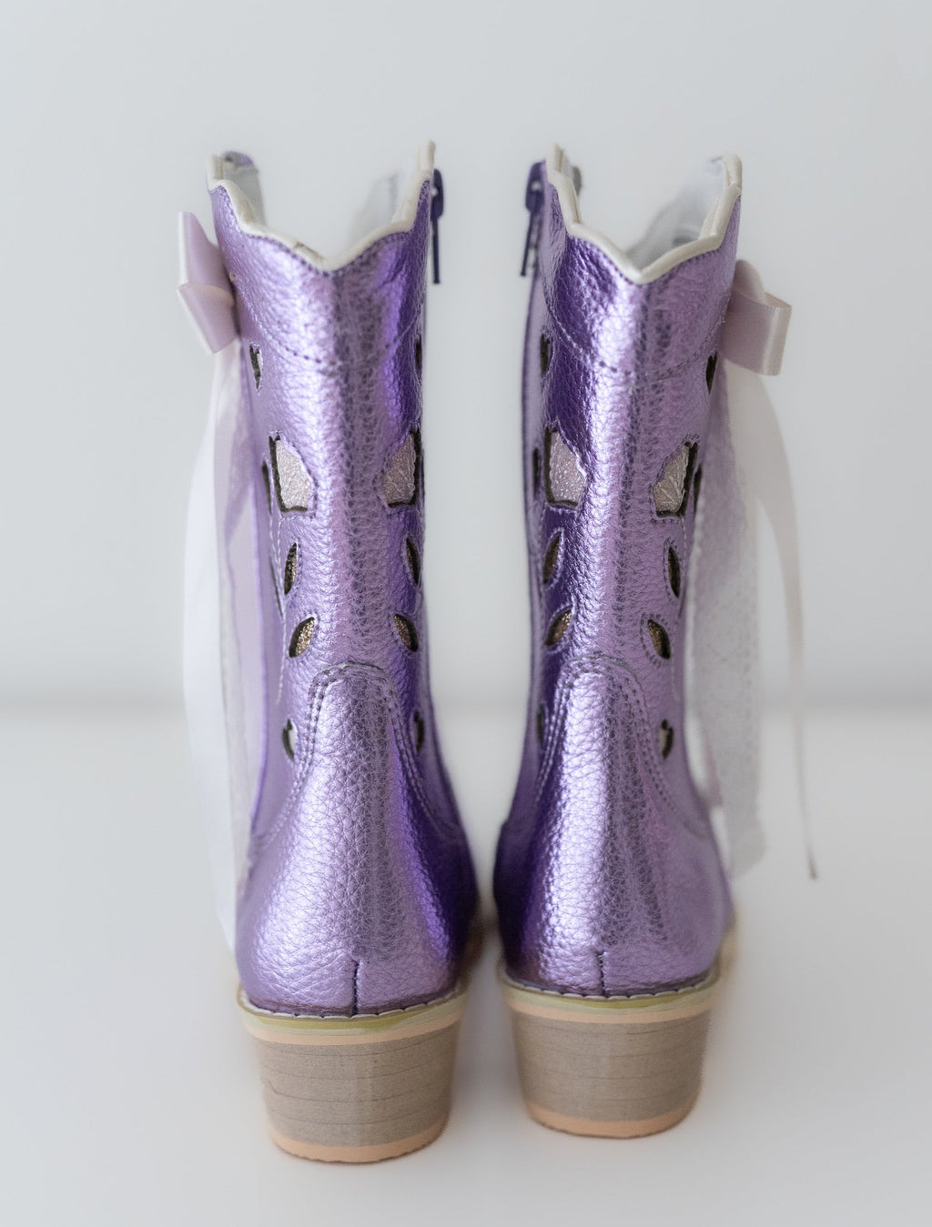 Sweetheart Bow Cowgirl Boots- Purple in - Shoes photo