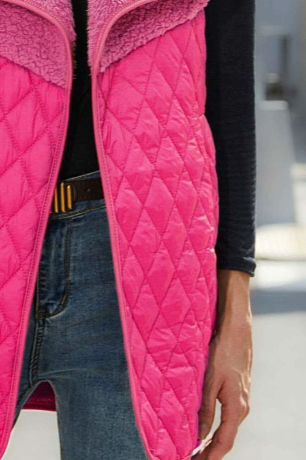 Open Front Collared Vest in - photo