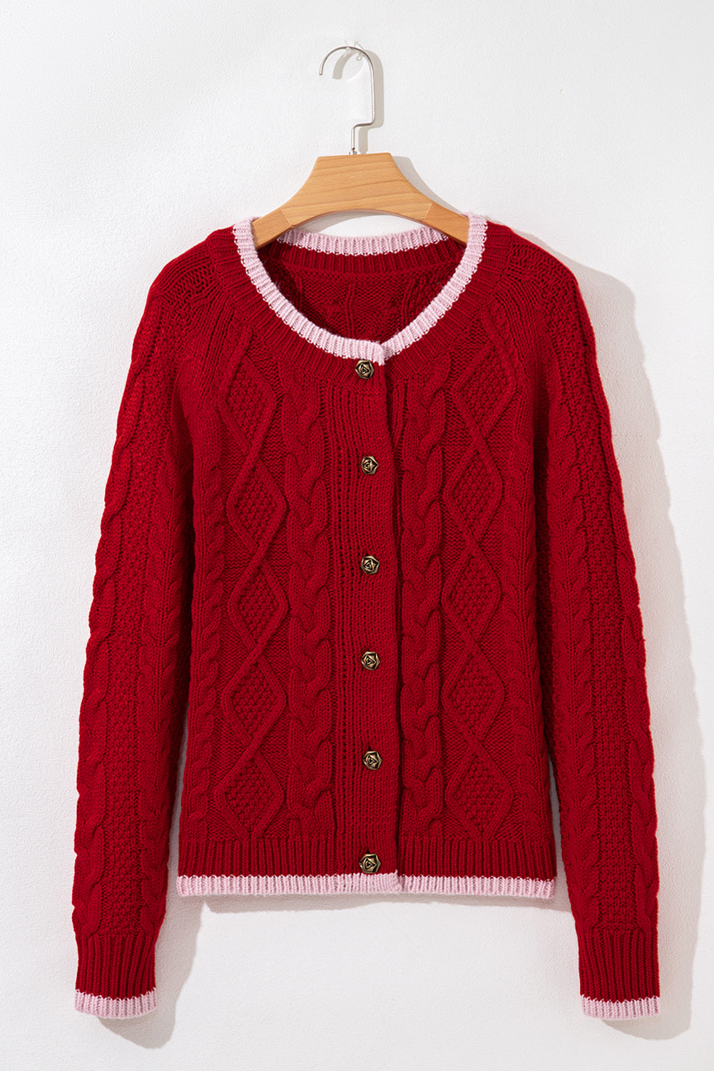 Kennedy Cable Knit Buttoned Cardigan - SwagglyLife Home & Fashion