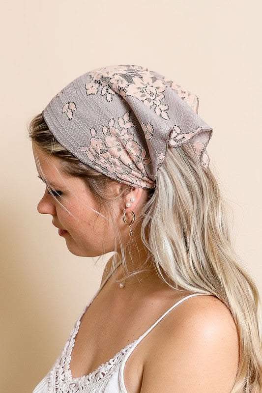Bohemian Floral Lace Headscarf - SwagglyLife Home & Fashion
