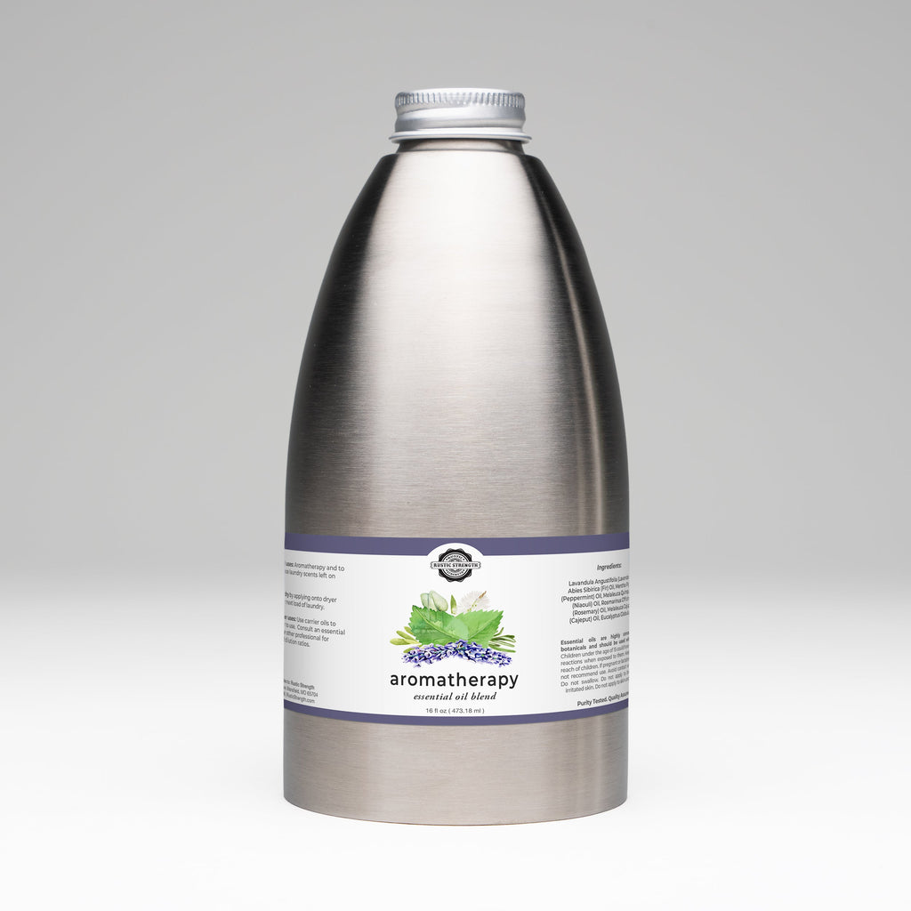 Aromatherapy Blend of Essential Oil - 16 oz Stainless Steel Bottle