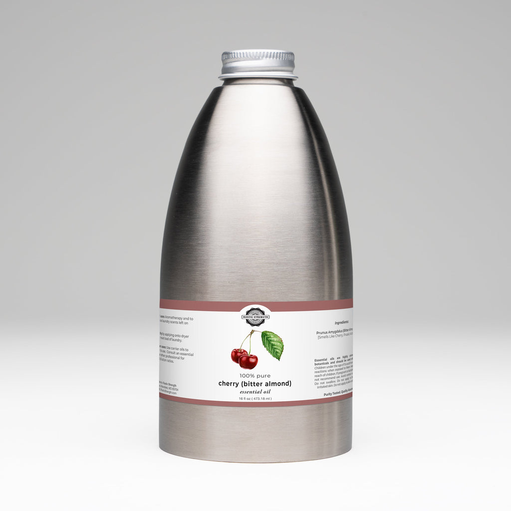 Cherry (Bitter Almond) Essential Oil - 16 oz Stainless Steel Bottle