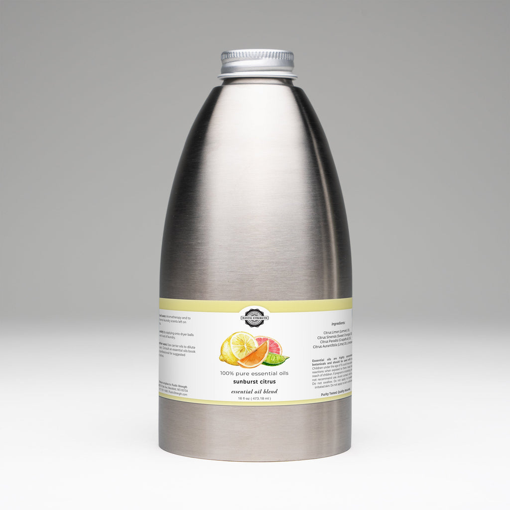 Sunburst Citrus Essential Oil Blend - 16 oz Stainless Steel Bottle