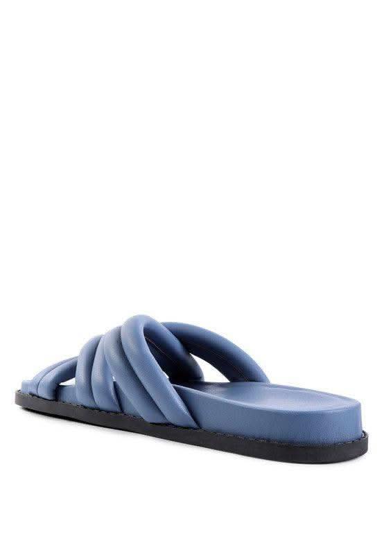 London Rag TORA Quilted Strap Slider Flats, Multiple Colors in - Sandals photo