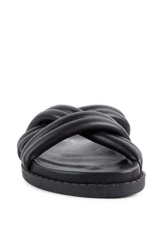 London Rag TORA Quilted Strap Slider Flats, Multiple Colors in - Sandals photo