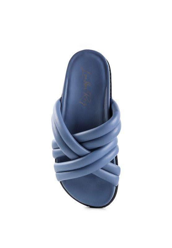 London Rag TORA Quilted Strap Slider Flats, Multiple Colors in - Sandals photo