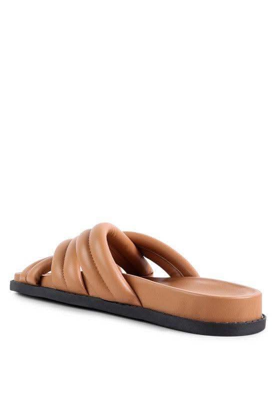 London Rag TORA Quilted Strap Slider Flats, Multiple Colors in - Sandals photo