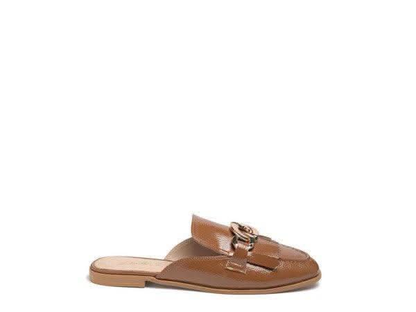 GLADIOLI Metal Buckled Fringe Detail Mules in - Shoes photo