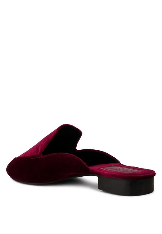 BATISTE Velvet Handcrafted Mules in - photo