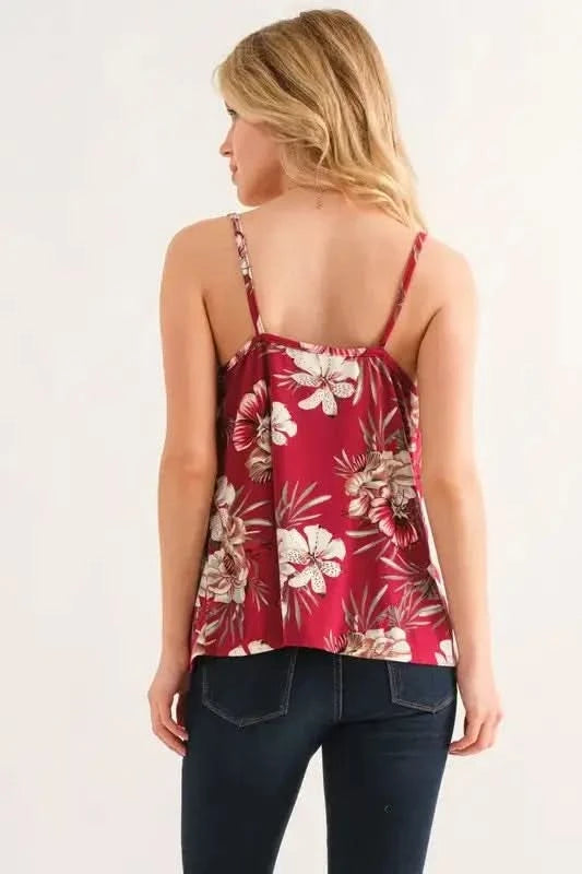 And The Why Floral Printed Casual Tank Top in - photo
